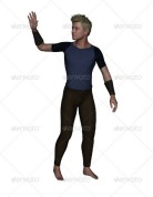 a 3d render of a man saying hello royalty free stock image